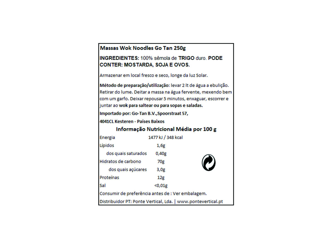 MASSA GO TAN WOK NOODLES 250GRS image number 1