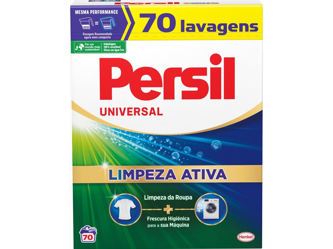 DETERGENTE PERSIL M&Aacute;QUINA ROUPA P&Oacute; SAB&Atilde;O AZUL E BRANCO 70 DOSES image number 1