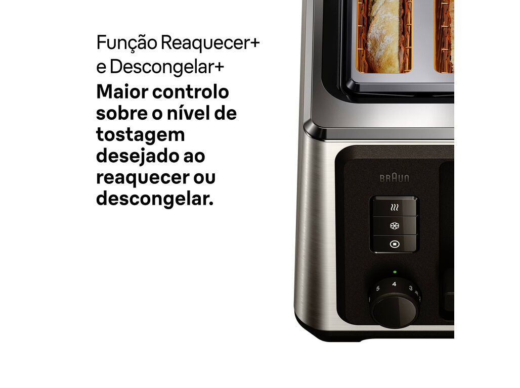 TORRADEIRA 2 FENDAS BRAUN HT5220 INOX image number 4