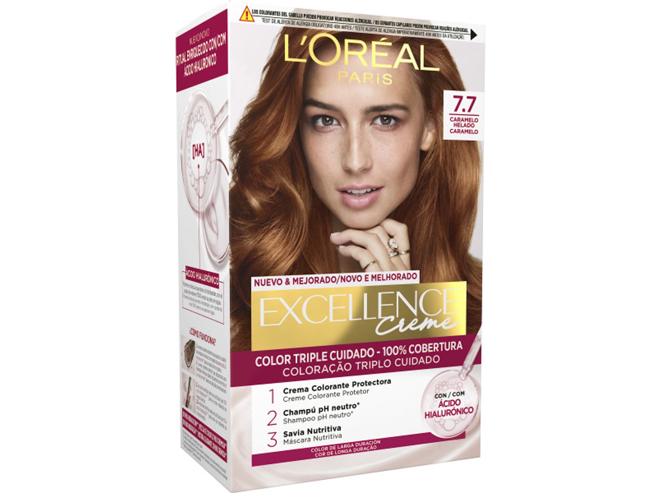 COLORA&Ccedil;&Atilde;O EXCELLENCE CREME LONGA DURA&Ccedil;&Atilde;O N&ordm;7.7 CARAMELO UN image number 0