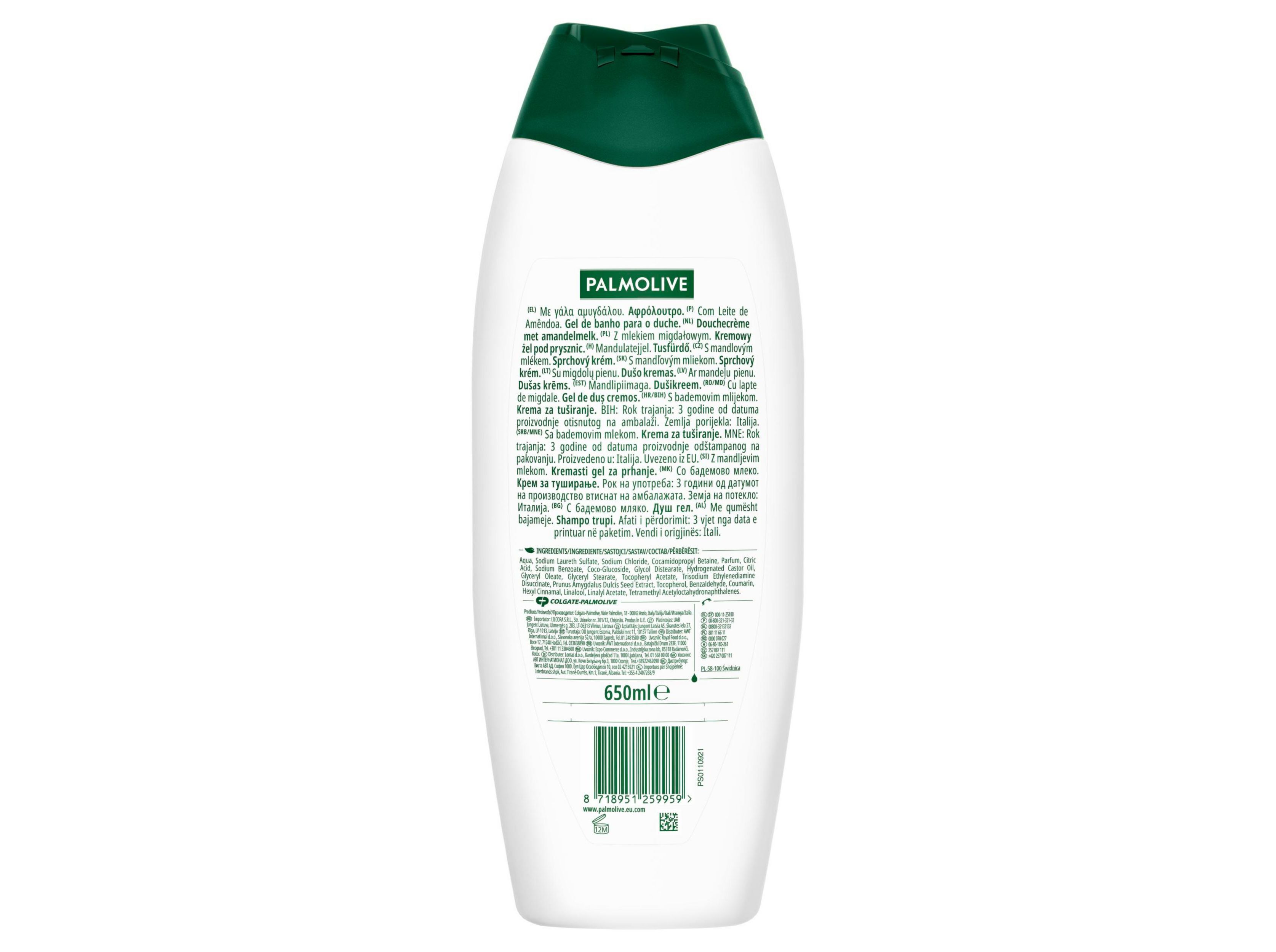 GEL DE BANHO PALMOLIVE NATURALS AMENDOA 650 ML image number 1