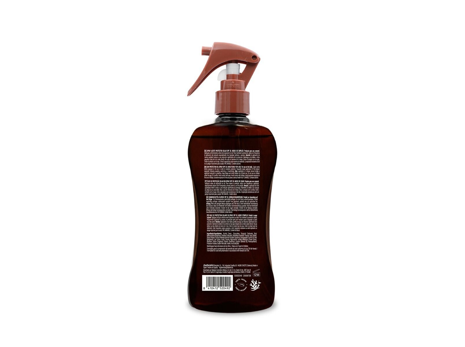 SPRAY &Oacute;LEO SOLAR BABARIA C&Ocirc;CO BRONZE 200ML image number 1