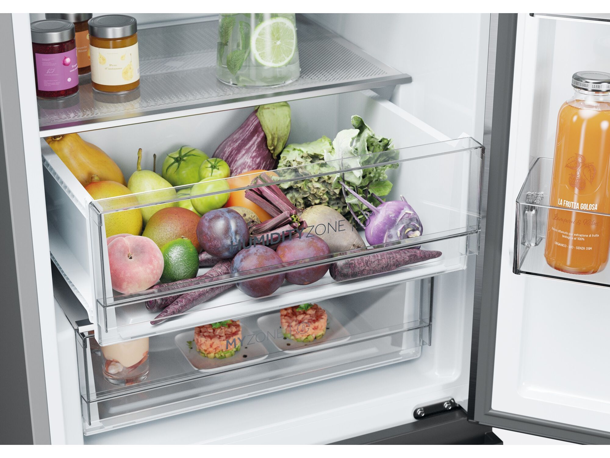 FRIGOR&Iacute;FICO COMBINADO HAIER HTW5618CNMG NO FROST C 360L INOX image number 12