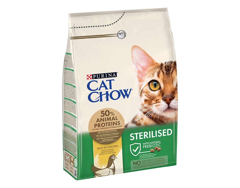 RA&Ccedil;&Atilde;O PARA GATO CAT CHOW ESTERILIZADO COM FRANGO 3KG