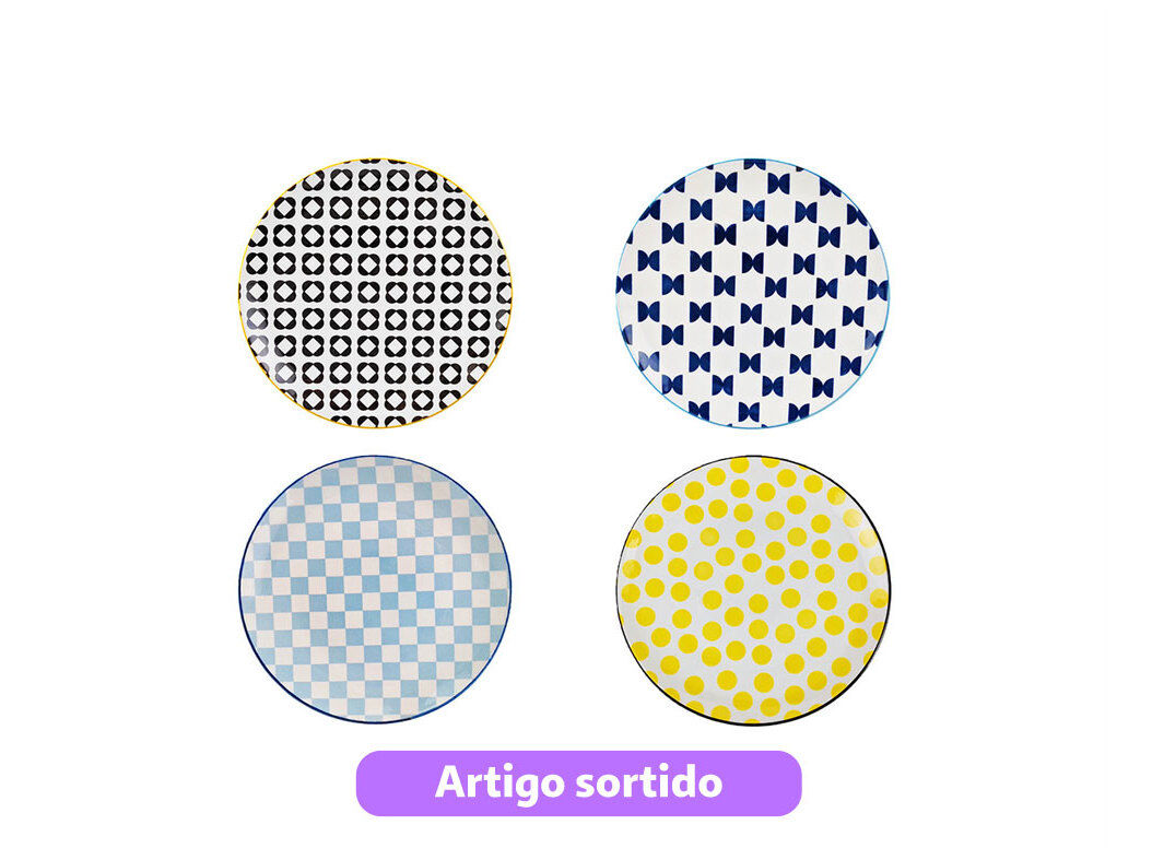 PRATO SOBREMESA PORCELANA ACTUEL DECO 19CM MODELOS SORTIDOS image number 0