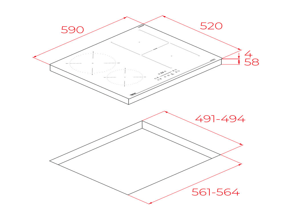 PLACA INDU&Ccedil;&Atilde;O TEKA IBF 64210 BK FLEXINDUCTION 60 CM image number 2