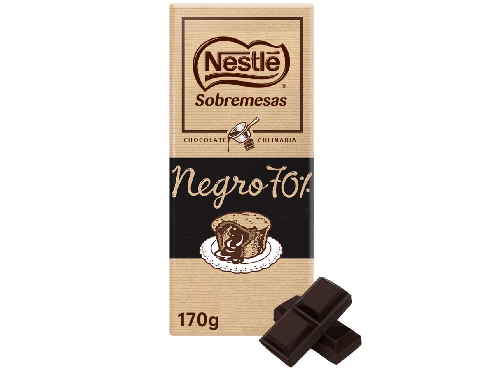 TABLETE NESTL&Eacute; SOBREMESAS CULIN&Aacute;RIA 70% CACAU 170G image number 0