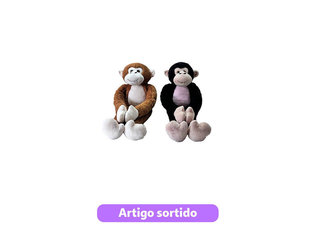 PELUCHE MACACO ONE TWO FUN 95CM CORES SORTIDAS
