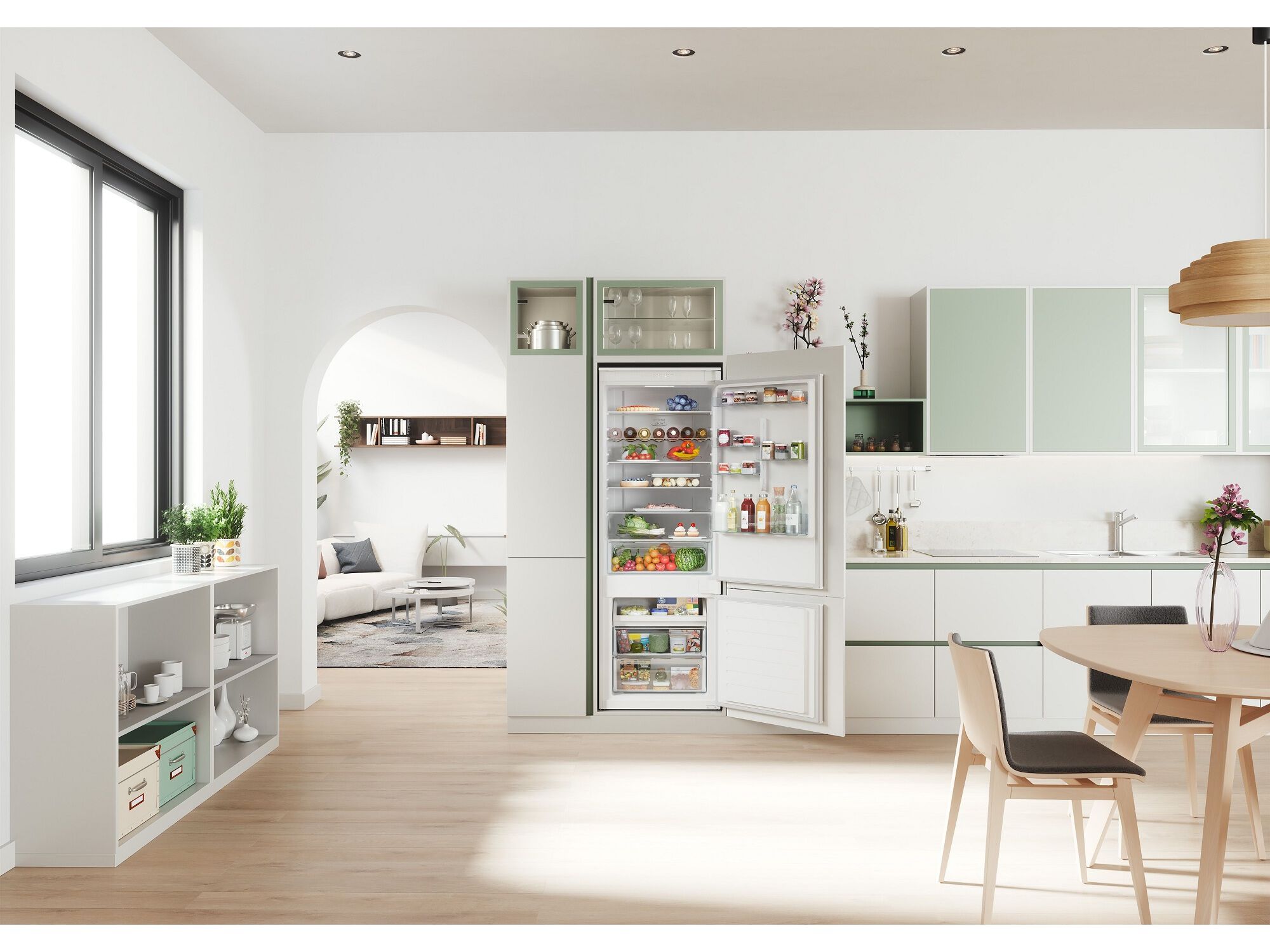 COMBINADO CANDY CBT7719EW ENCASTRE 364 L image number 7