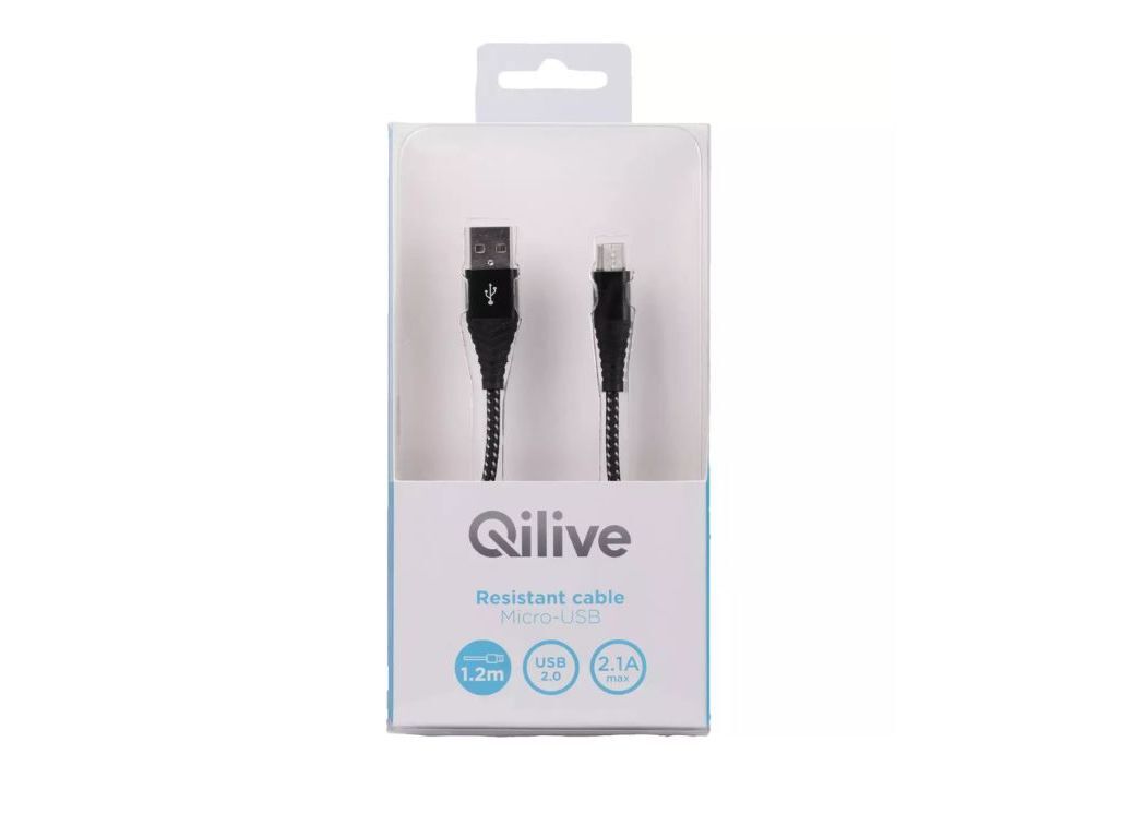 CABO MICRO USB QILIVE 1.2M PRETO image number 1