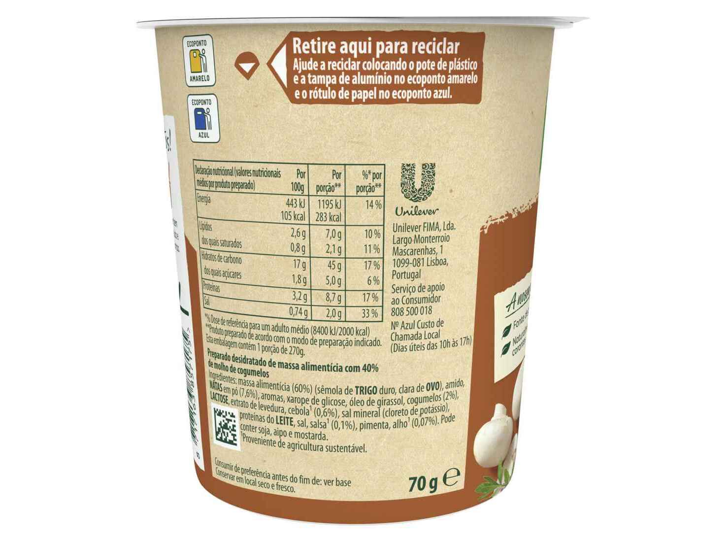 PASTA KNORR POT COGUMELOS 70G image number 1