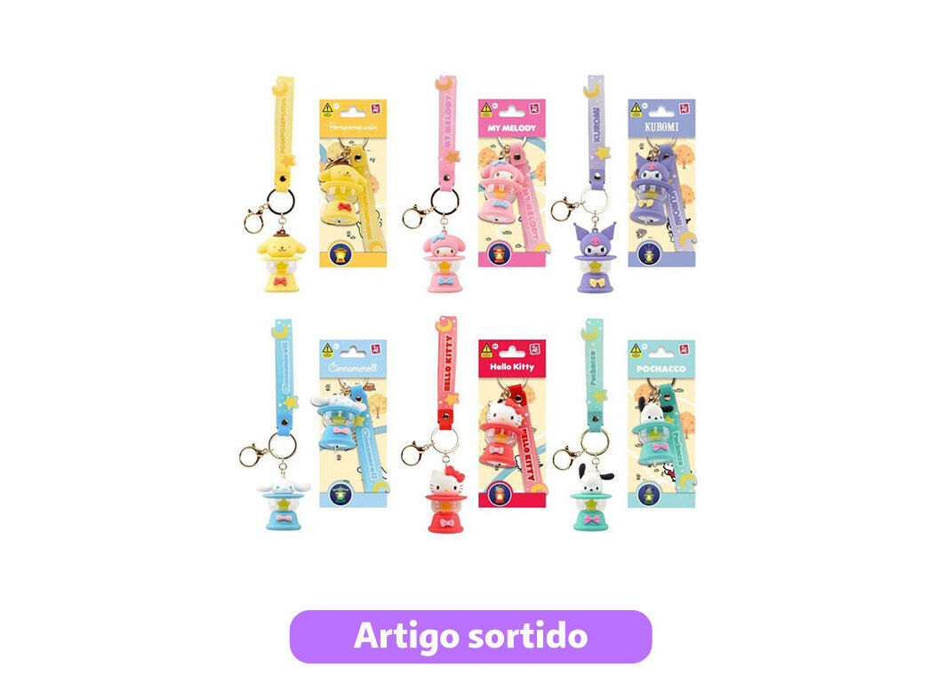 PORTA-CHAVES HELLO KITTY AND FRIENDS MODELOS SORTIDOS