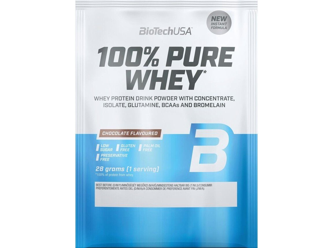 PROTEINA WHEY BIOTECH USA CHOCOLATE 100% PURE 28G image number 0
