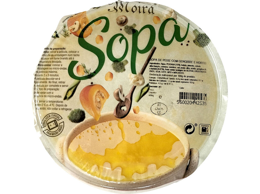 SOPA DE PEIXE COM HORTEL&Atilde; E GENGIBRE 400 G