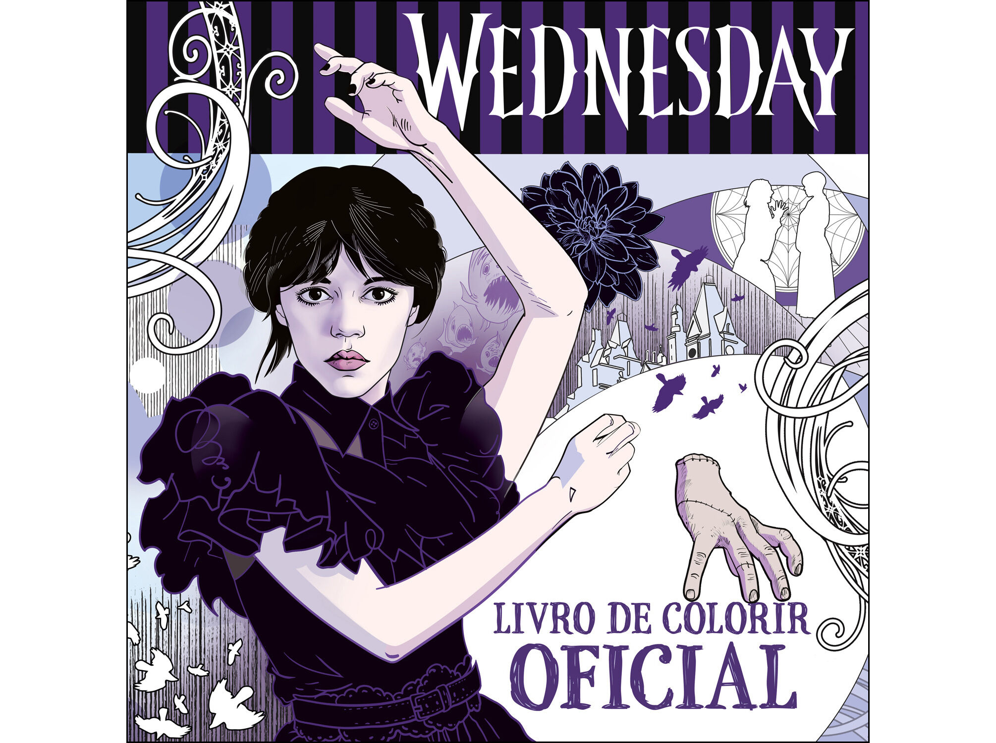 LIVRO WEDNESDAY: LIVRO DE COLORIR OFICIAL MIKE MESKIN image number 0