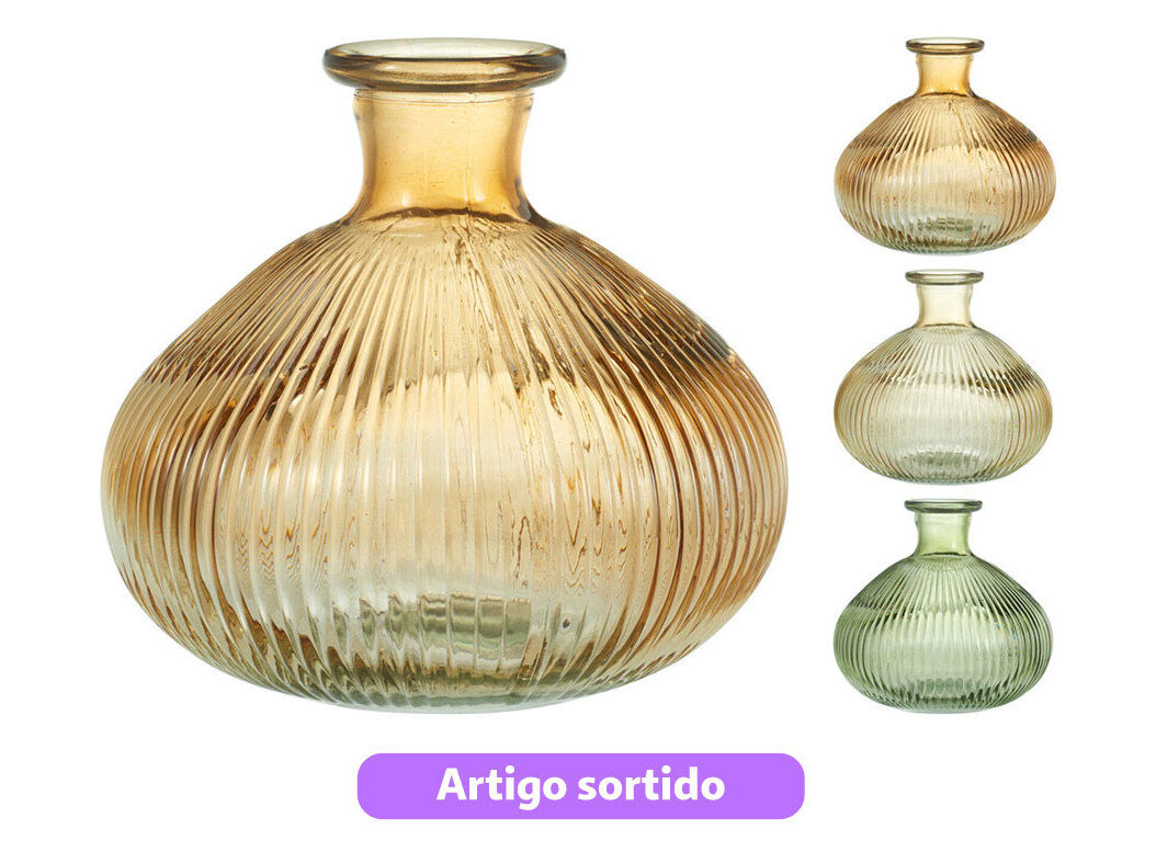 JARRA 13.5X13.5X12.5CM CORES SORTIDAS