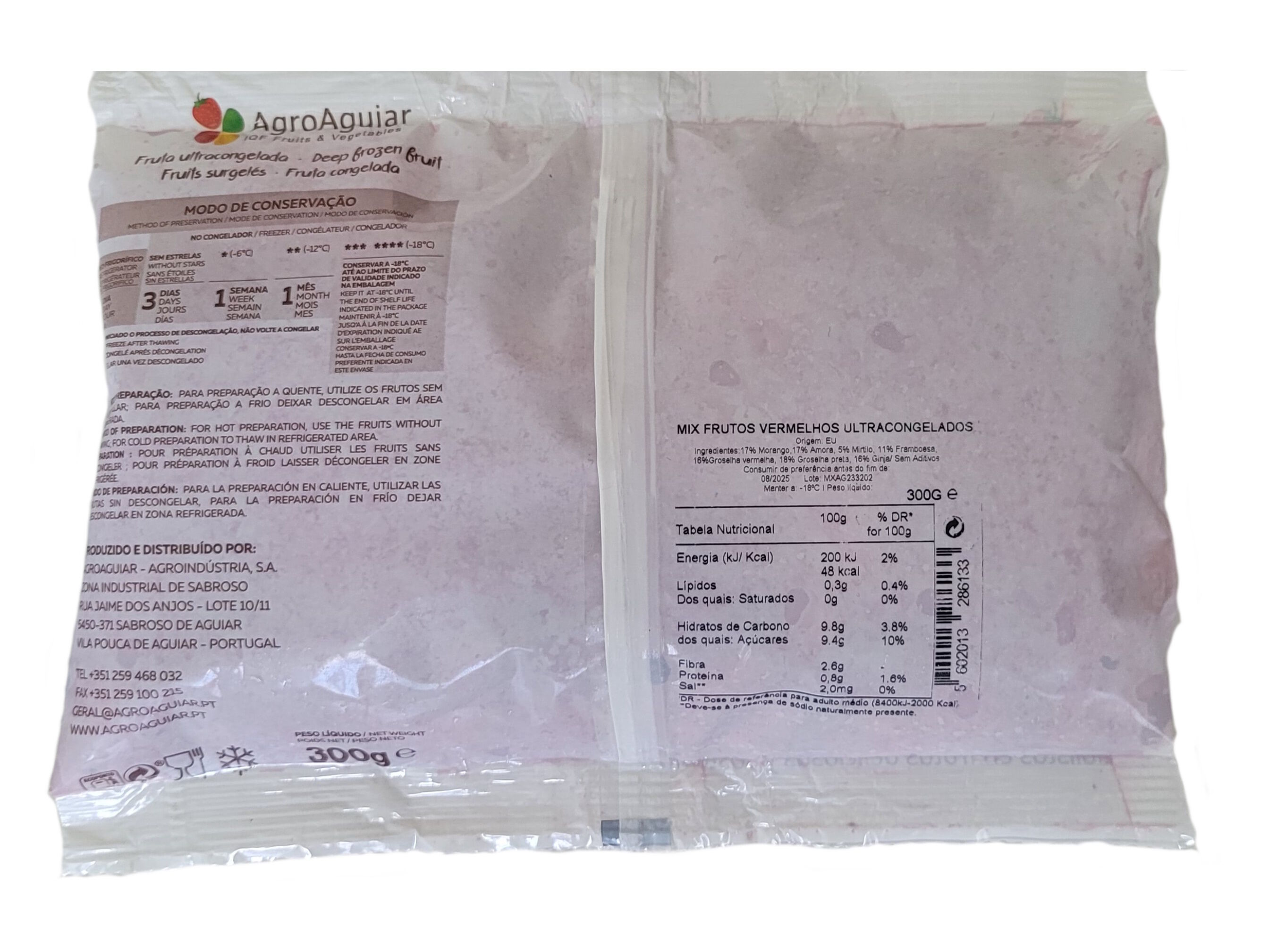 MIX FRUTAS AGROAGUIAR VERMELHOS 300G image number 1