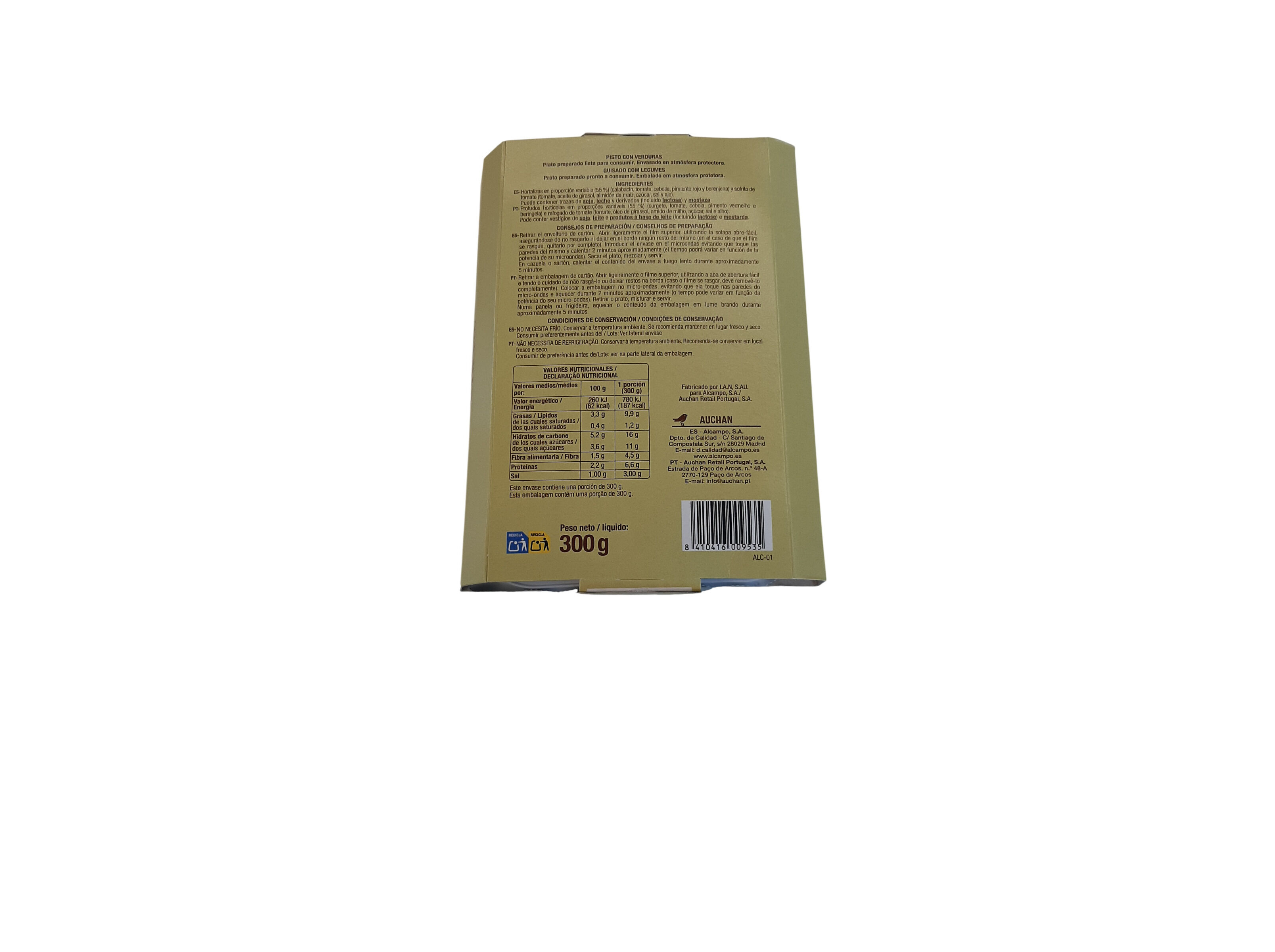 GUISADO COM LEGUMES AUCHAN 300G image number 1
