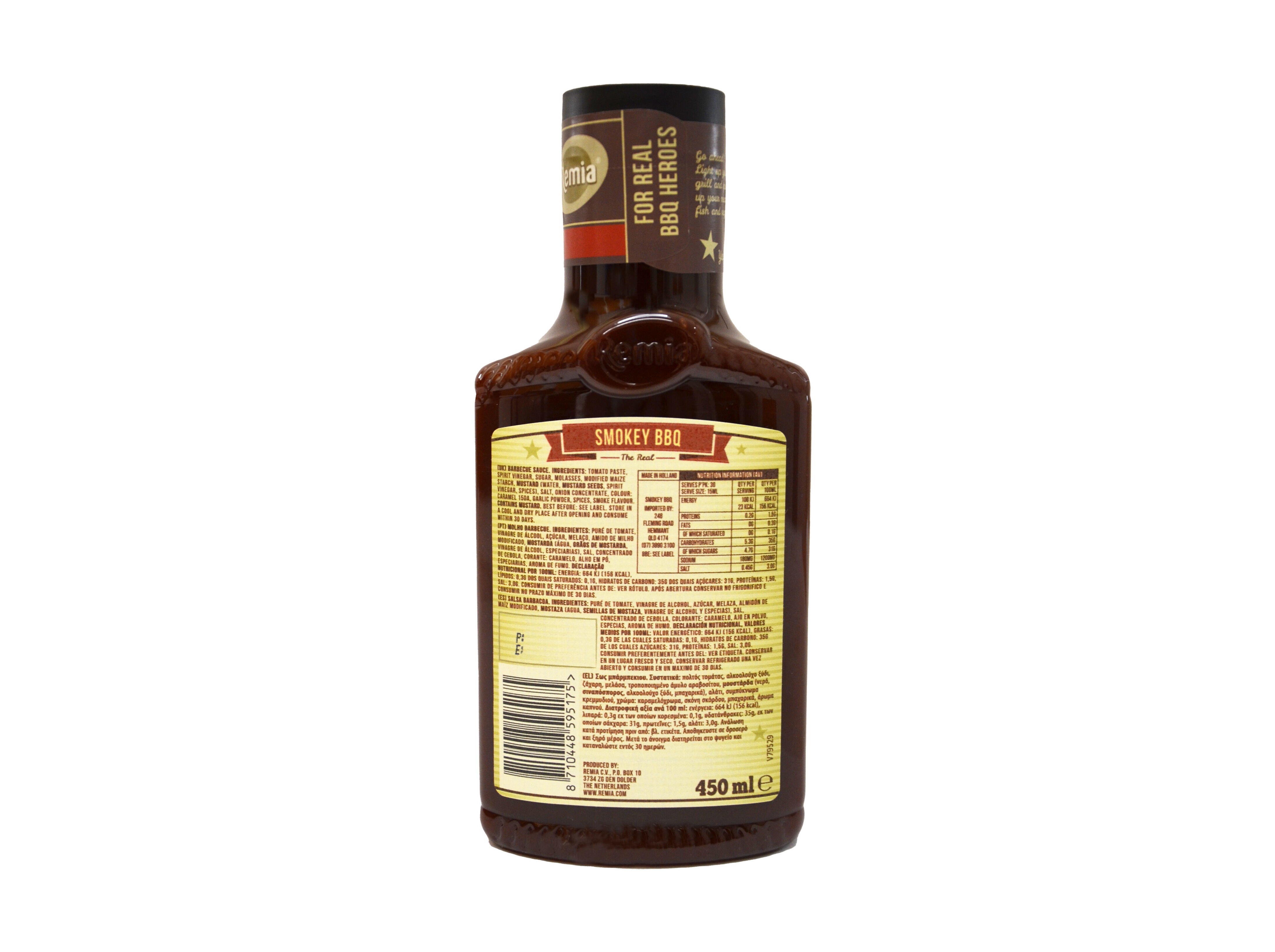 MOLHO REMIA BLACK JACK FUMADO 450 ML image number 1