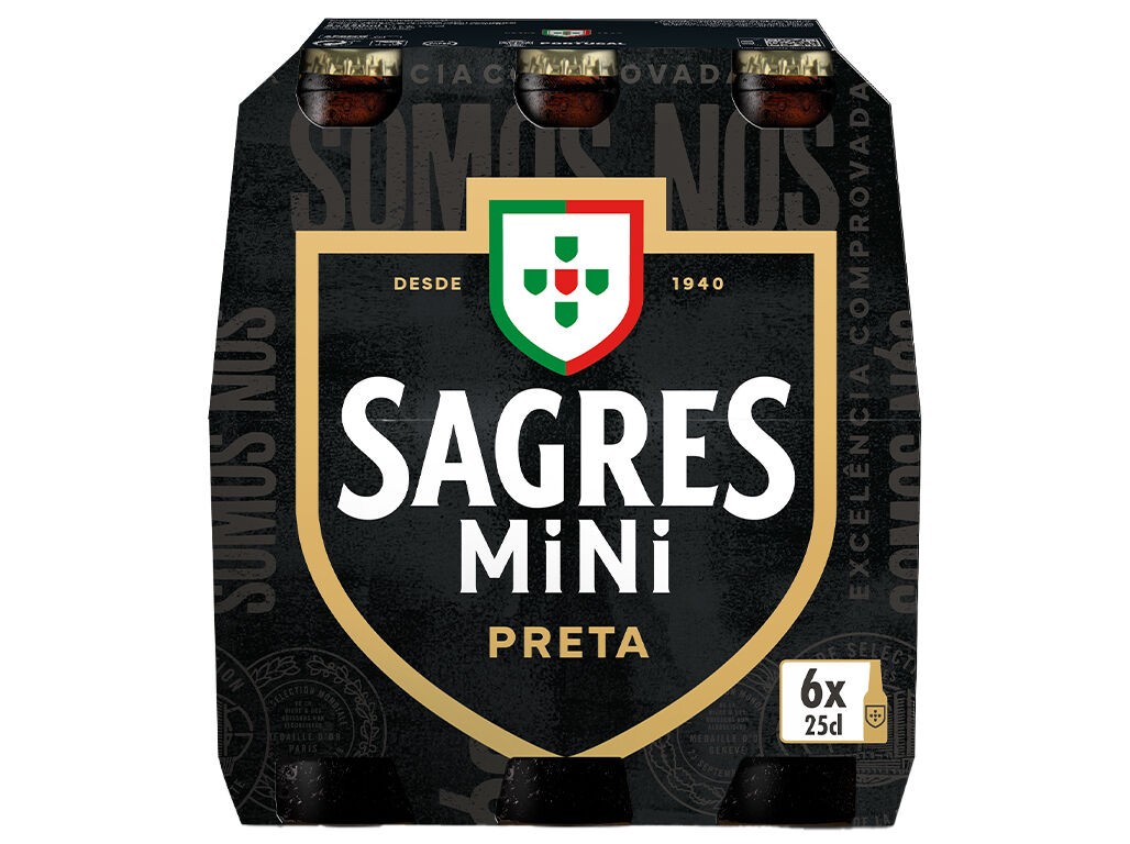CERVEJA PRETA SAGRES MINI 6X0.25L image number 1