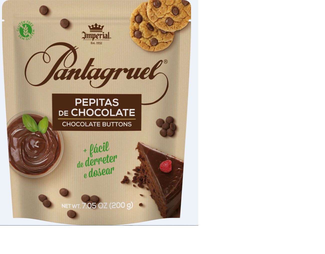 PASTILHAS PANTAGRUEL CHOCOLATE 43%CACAU PARA CULIN&Aacute;RIA 200G