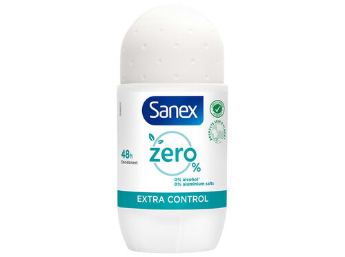 Desodorizante Roll-On Zero% Extra Control Sanex 50ml image number 0