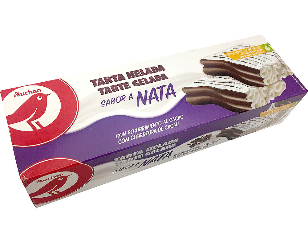 GELADO AUCHAN TARTE NATA COM COBERTURA CHOCOLATE 1L image number 0