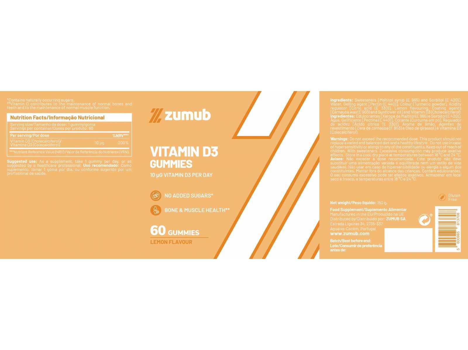 SUPLEMENTO ZUMUB VIATMINA D3 60 GOMAS image number 1