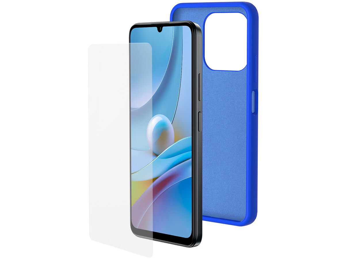 CAPA + PROTECTOR ECR&Atilde; SPC D3 SE AZUL 6.8"