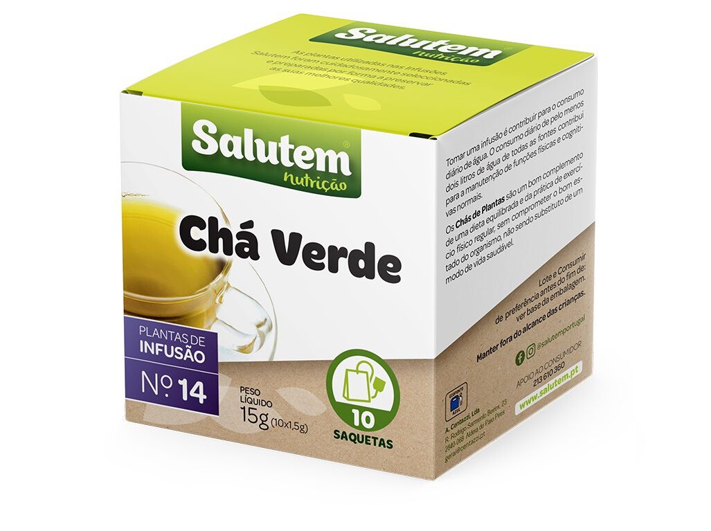 CH&Aacute; SALUTEM INFUS&Atilde;O N&ordm;14 VERDE 10 SAQUETAS image number 0