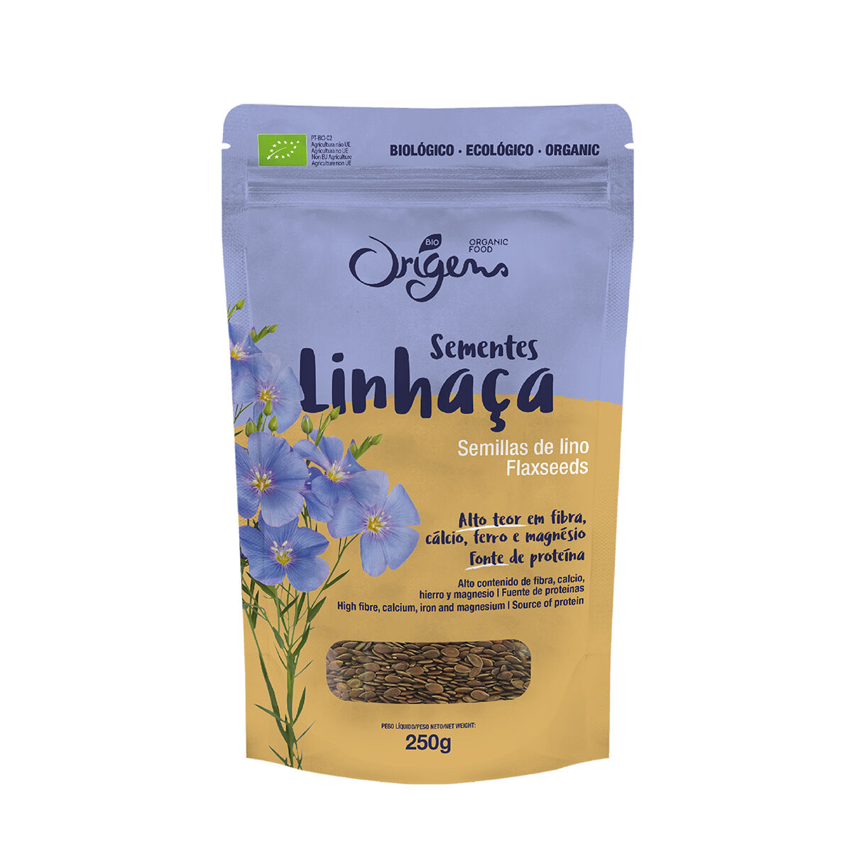 SEMENTES LINHA&Ccedil;A ORIGENS BIO CASTANHA 250G