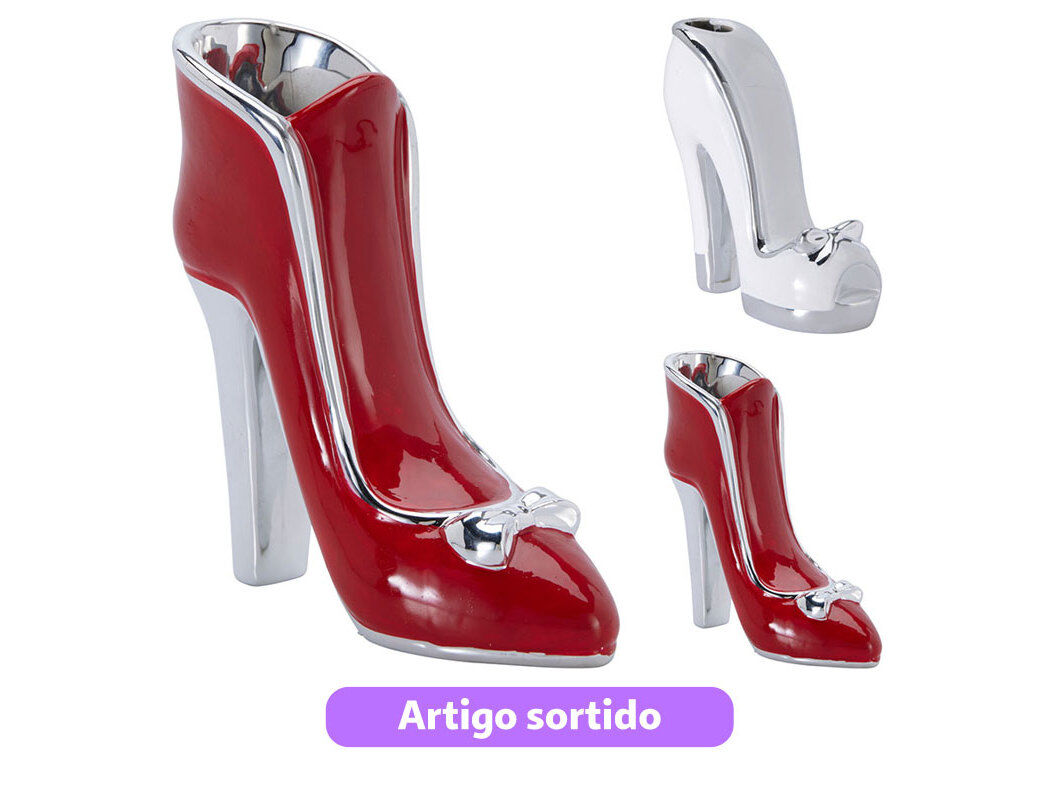 JARRA SALTO ALTO 17X8X16.5CM CORES SORTIDAS