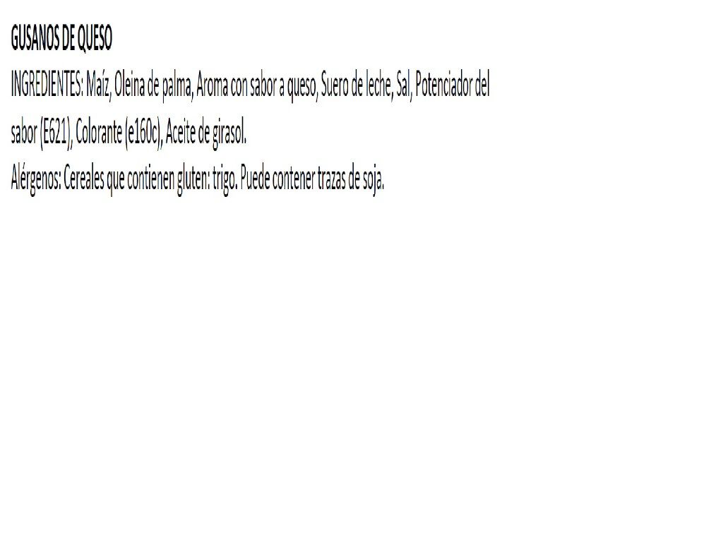 APERITIVO BLANCA PALOMA GUSANOS QUEIJO 110G image number 1