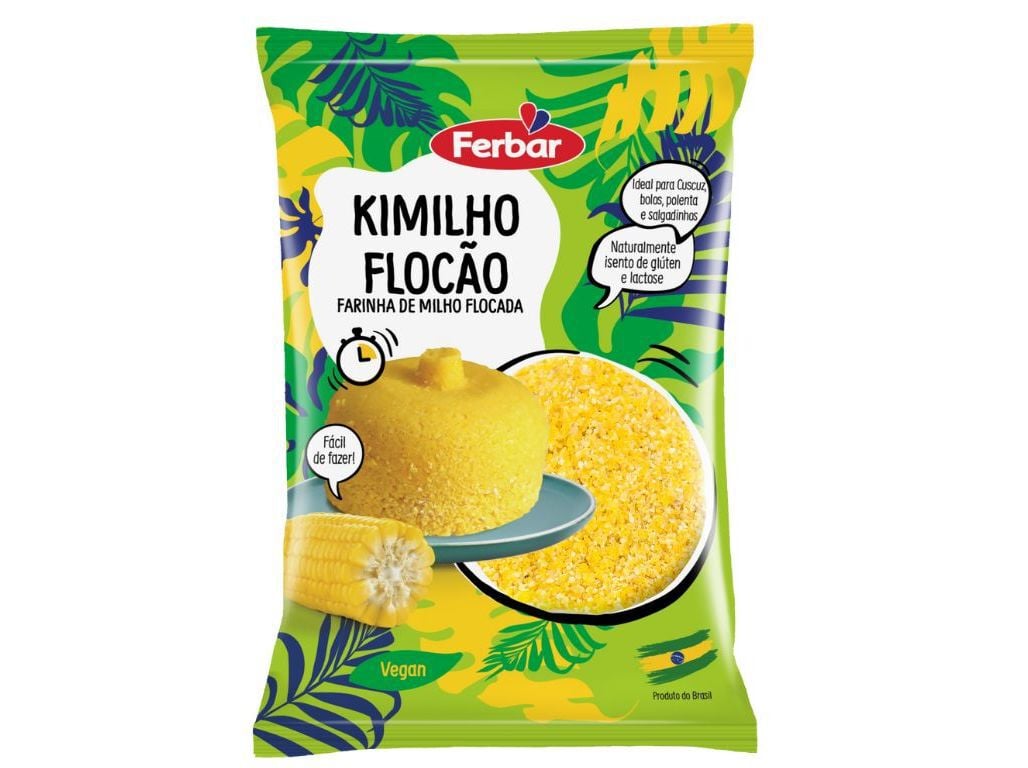 KIMILHO FLOC&Atilde;O FERBAR FARINHA MILHO FLOCADO 400G