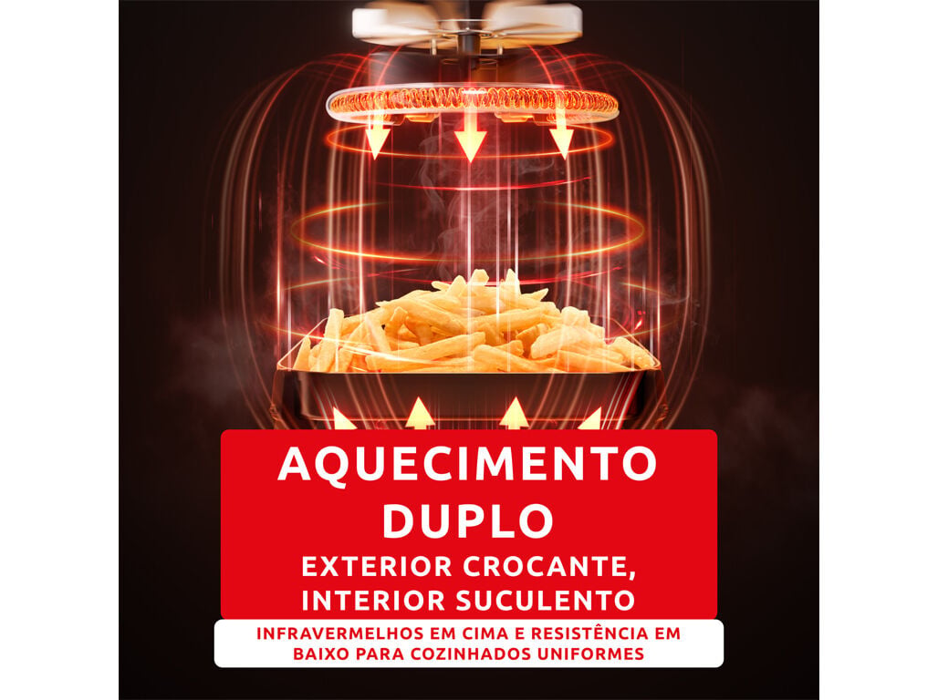 FRITADEIRA AIR FRYER MOULINEX EASY FRY INFRARED XXL EZ8328F0 - 1 CUBA 7L image number 2