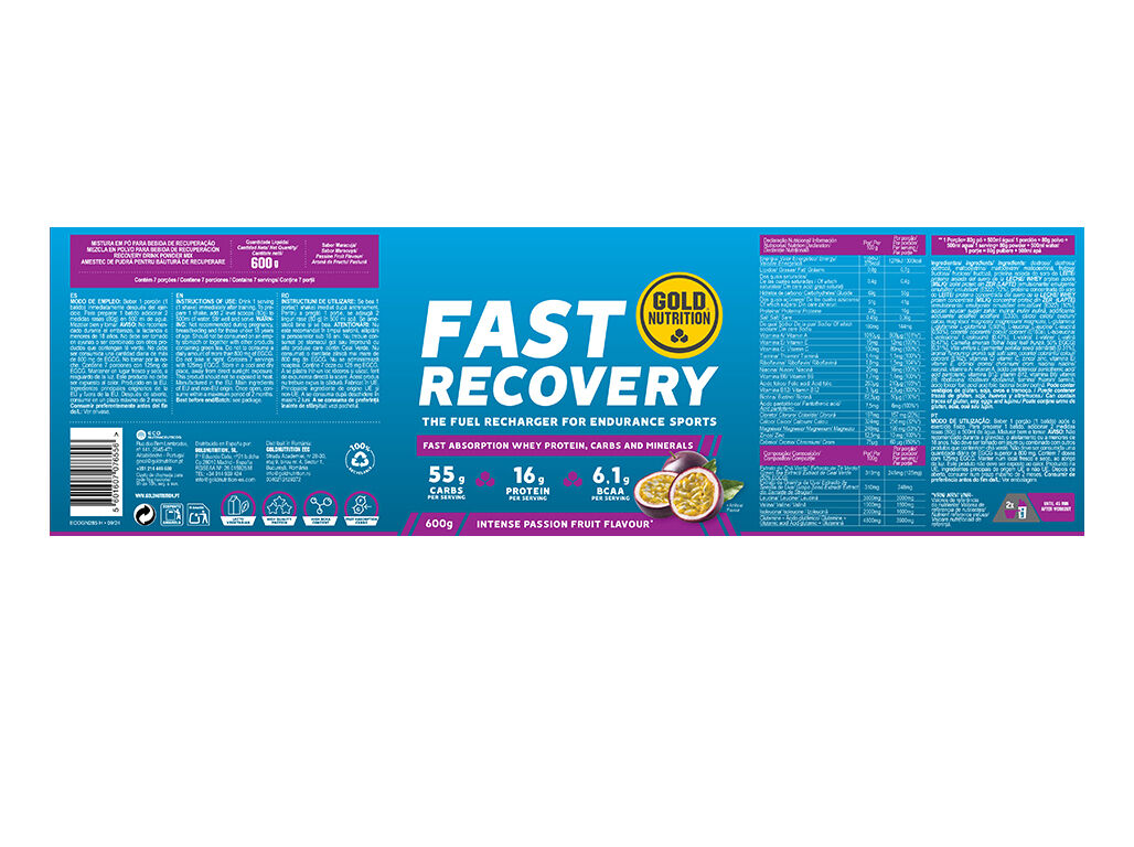 RECUPERADOR GOLDNUTRITION FAST RECOVERY MARACUJ&Aacute; 600G image number 1