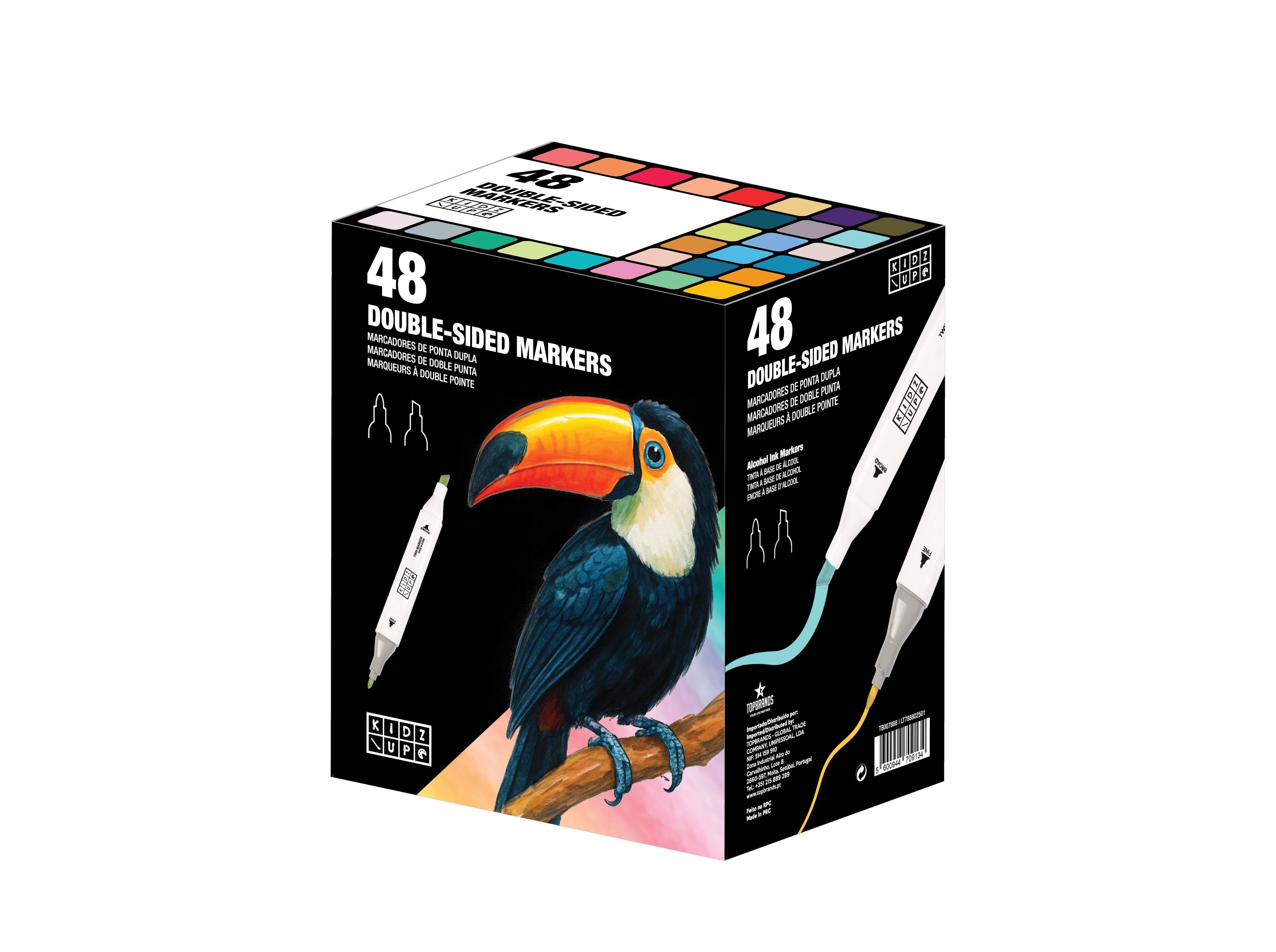 CONJUNTO 48 MARCADORES KIDZUP PONTA DUPLA