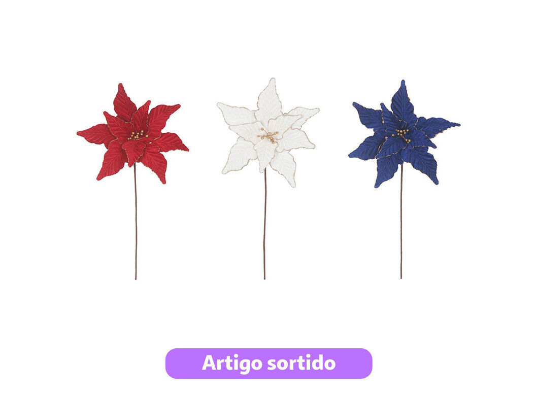 POINS&Eacute;TIA ACTUEL COM P&Eacute;TALAS DE VELUDO 48CM CORES SORTIDAS image number 0