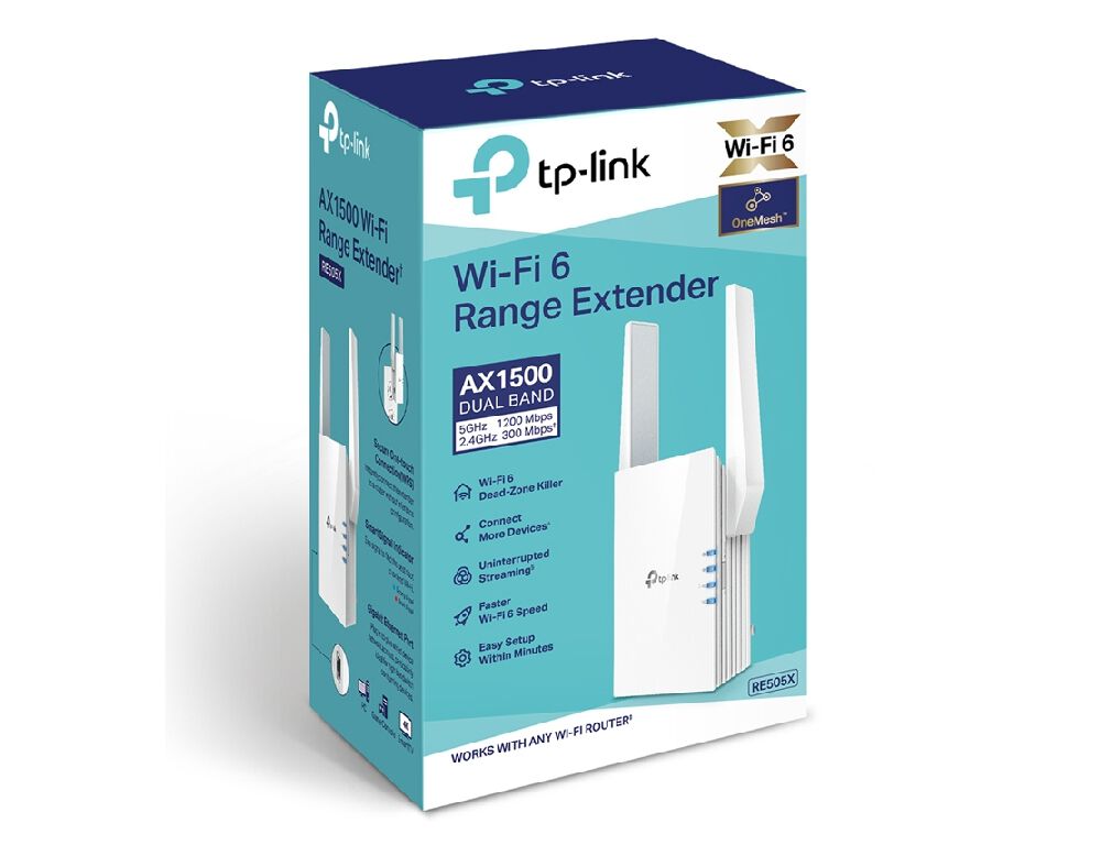 RANGE EXTENDER TP-LINK WIRELESS AX1500 RE505X image number 1