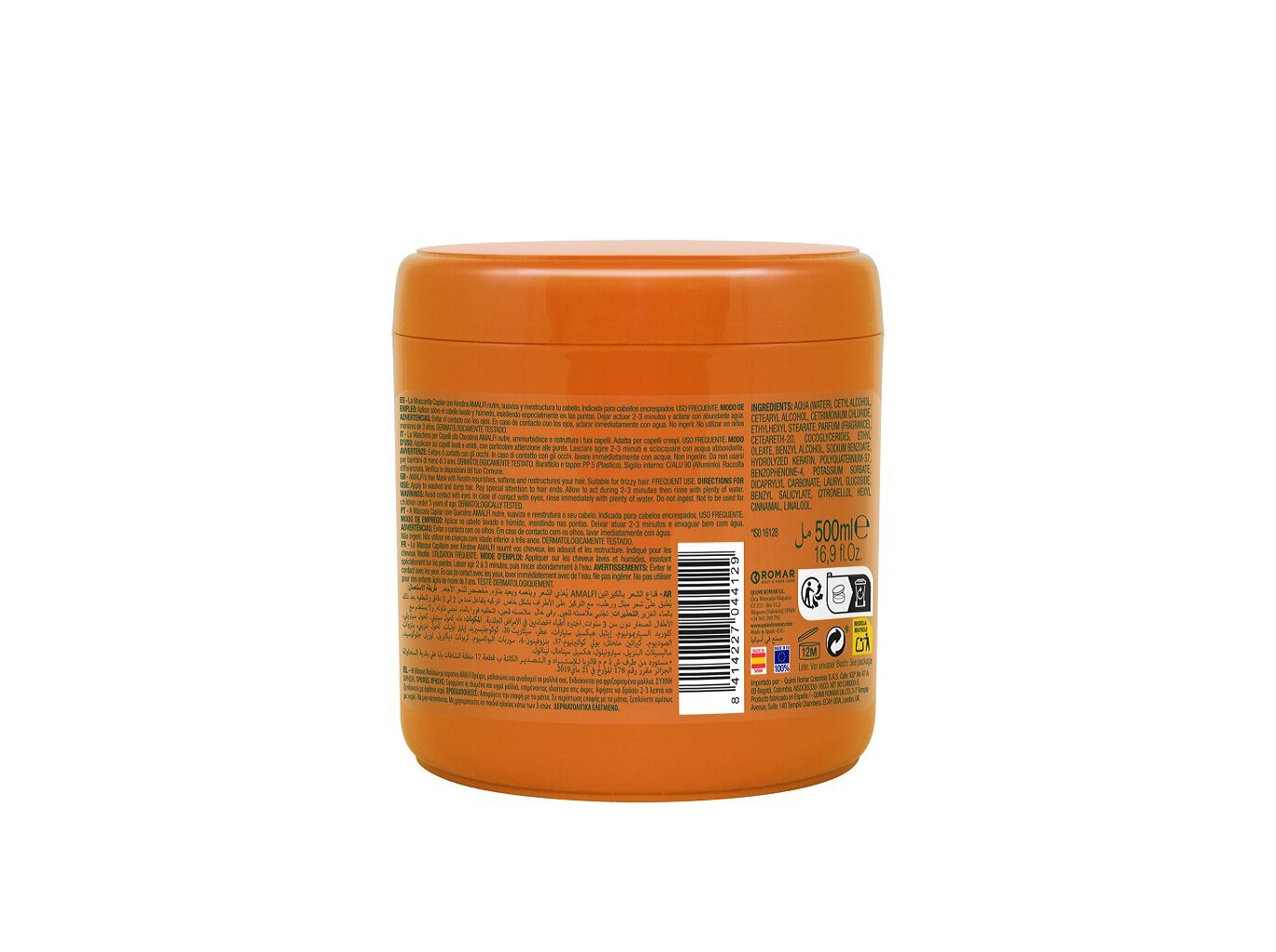 M&Aacute;SCARA AMALFI KERATINA 500ML image number 1