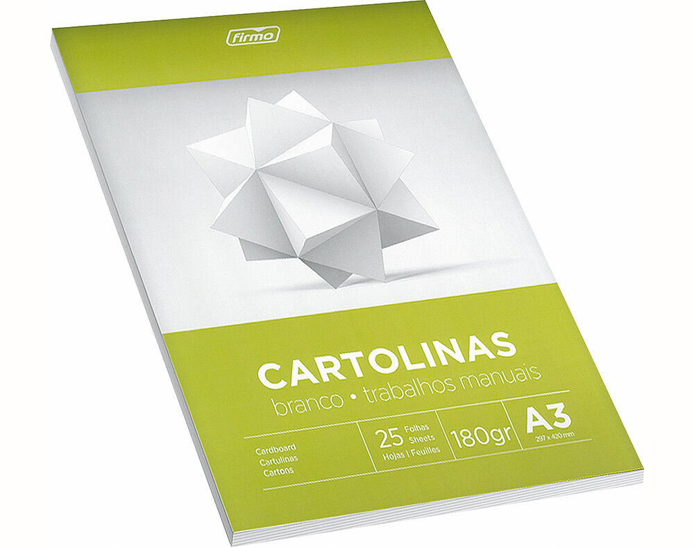BLOCO CARTOLINA FIRMO A3 BRANCO 180G 25 FOLHAS image number 0