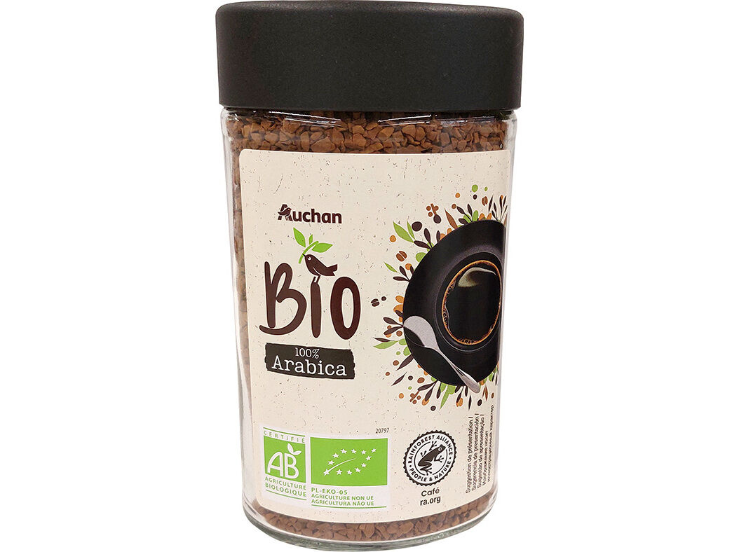 CAF&Eacute; SOL&Uacute;VEL AUCHAN BIO LIOFILIZADO INTENSIDADE 6 100G image number 0