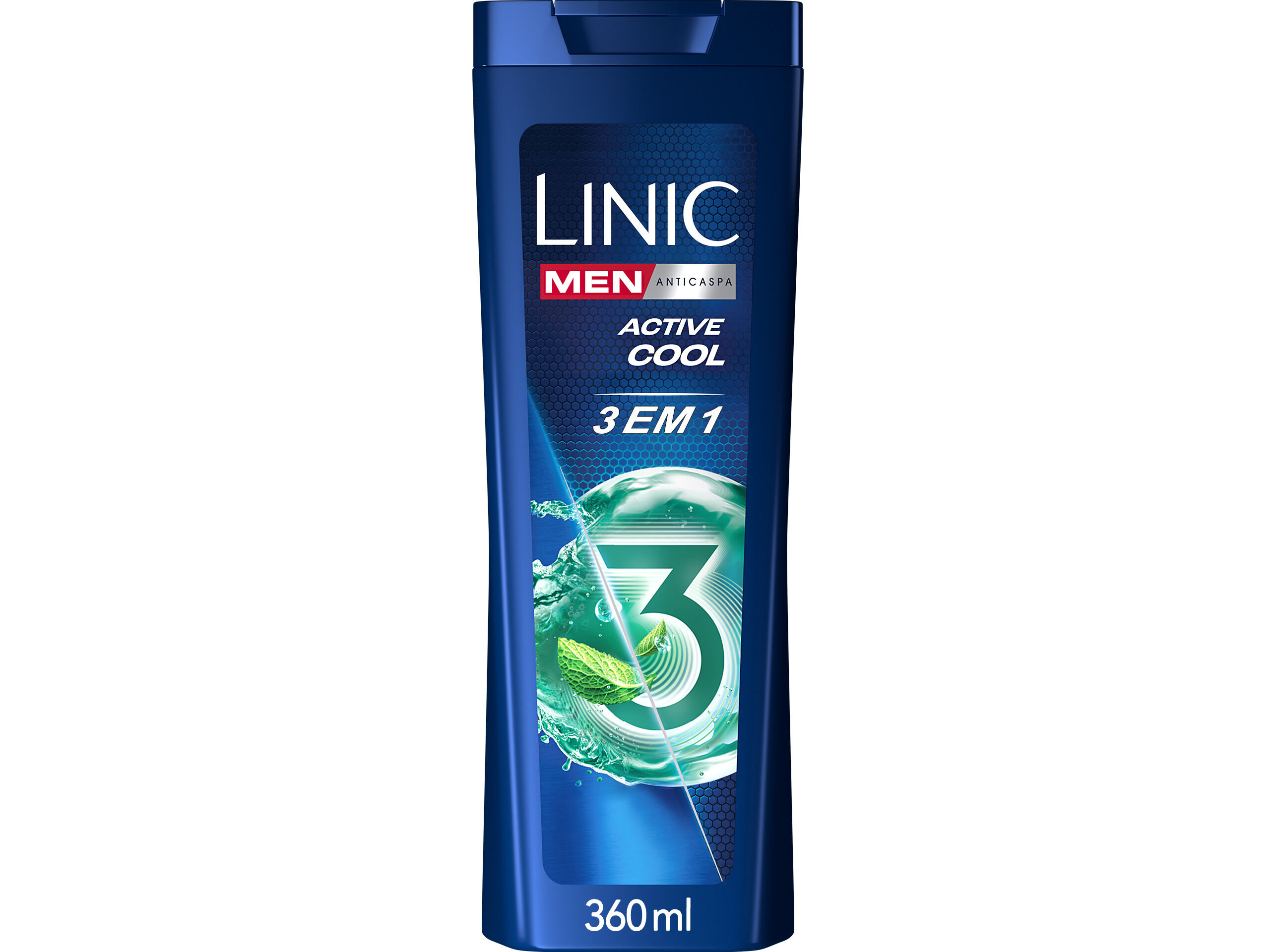 CHAMPO ANTI-CASPA LINIC 3 EM 1 ACTIVE COOL 360ML image number 0