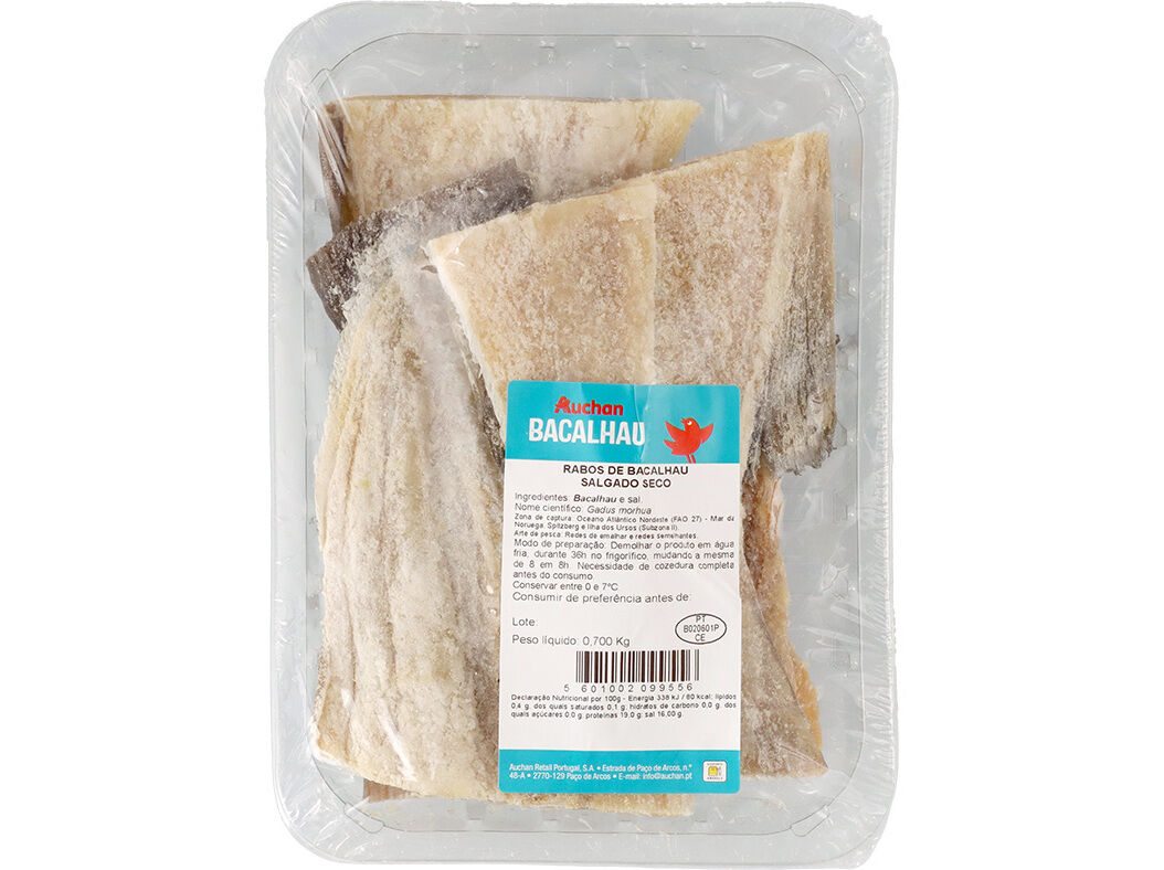 BACALHAU AUCHAN RABOS 700G