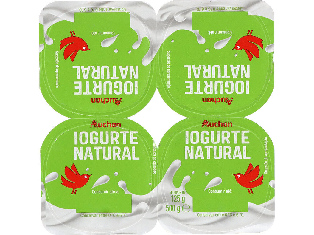 IOGURTE AUCHAN NATURAL 4X125G image number 1