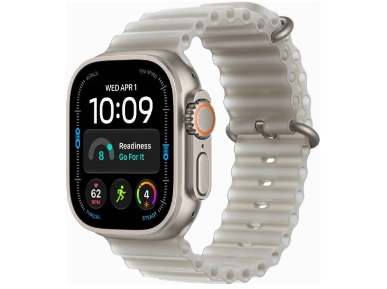 APPLE WATCH ULTRA 4 49MM GPS + CELLULAR NATURAL TITANIUM CASE COM BAND TRANSLUCENT GREY OCEAN image number 0