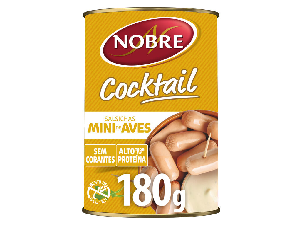 SALSICHAS AVES NOBRE COCKTAIL LATA 350(180)G
