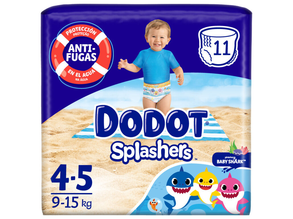 FRALDAS DE BANHO SPLASHERS DODOT T4 9-15KG 11 UN image number 0
