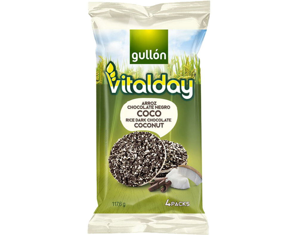 TORTITAS GULLON VITALDAY ARROZ CHOCOLATE C&Ocirc;CO 117.6G image number 0