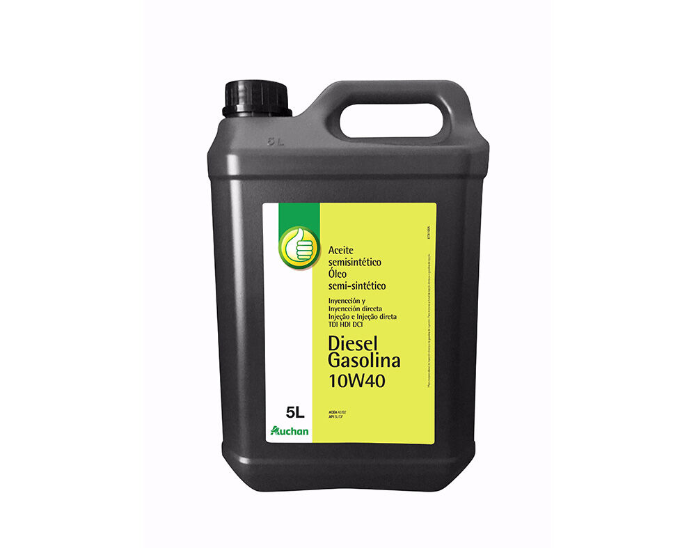 &Oacute;LEO DE MOTOR AUCHAN ESSENCIAL SEMISINT&Eacute;TICO 10W40 GASOLINA / DIESEL 5L